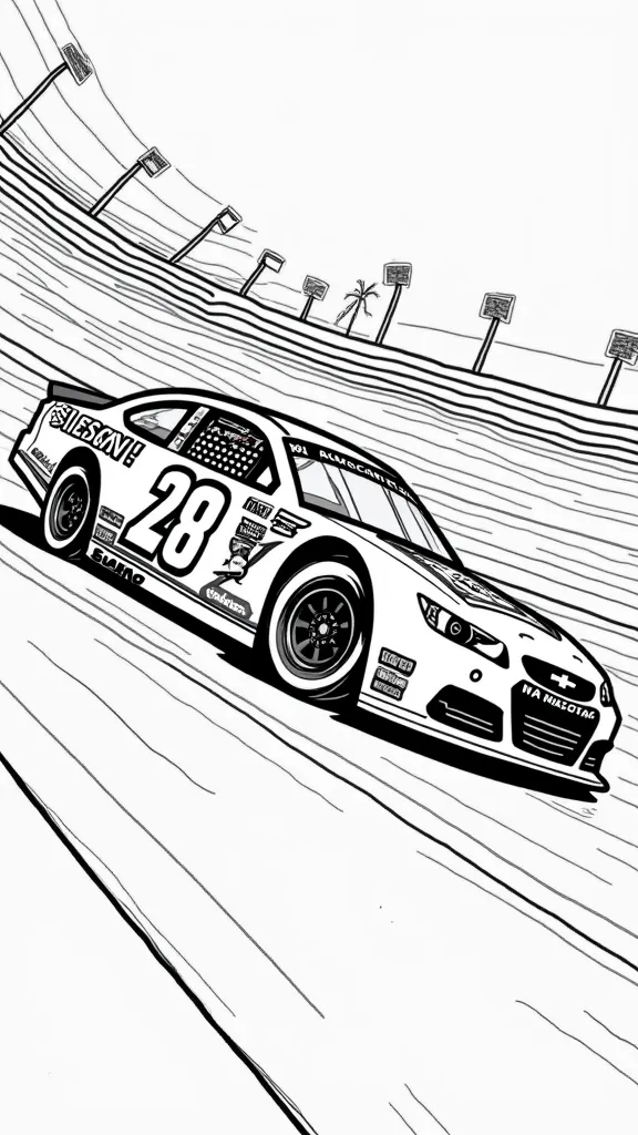 printable nascar coloring pages